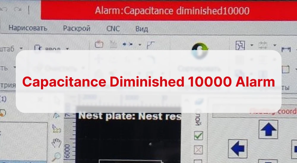 Capacitance diminished 10000 alarm