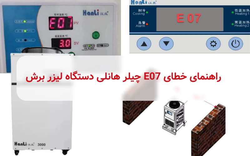 خطای E07 چیلر هانلی دستگاه لیزر