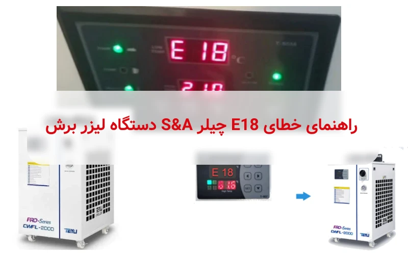 خطای E18 چیلر S&A دستگاه لیزر