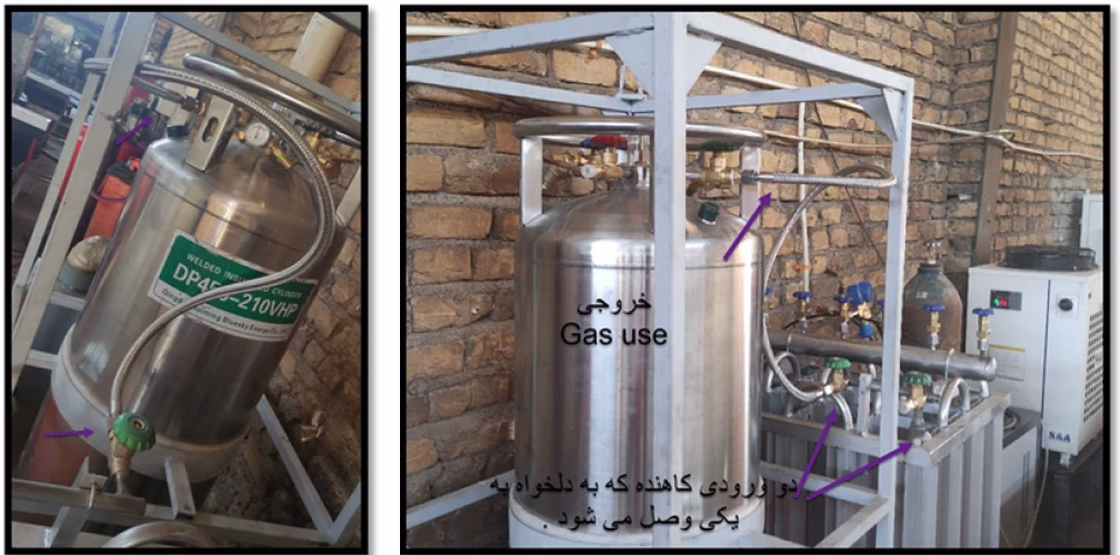مخزن اکسیژن مایع با کاهنده